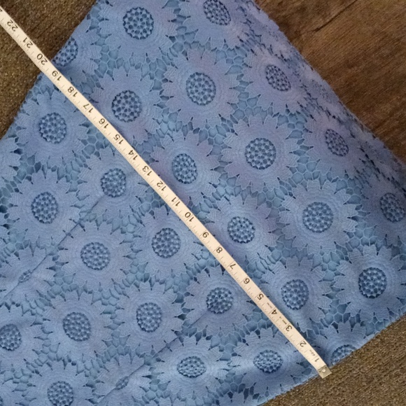 💙Talbots💙 - Cornflower Blue Floral Lace Overlay Dress - Picture 11 of 12